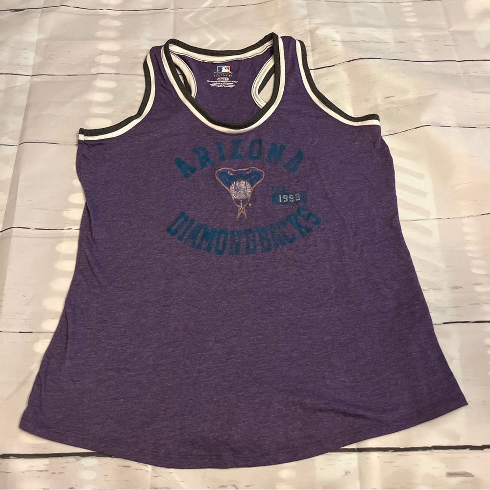 Purple Racerback Throwback Colors MLB Arizona Diamondbacks Tank Top, Size XL